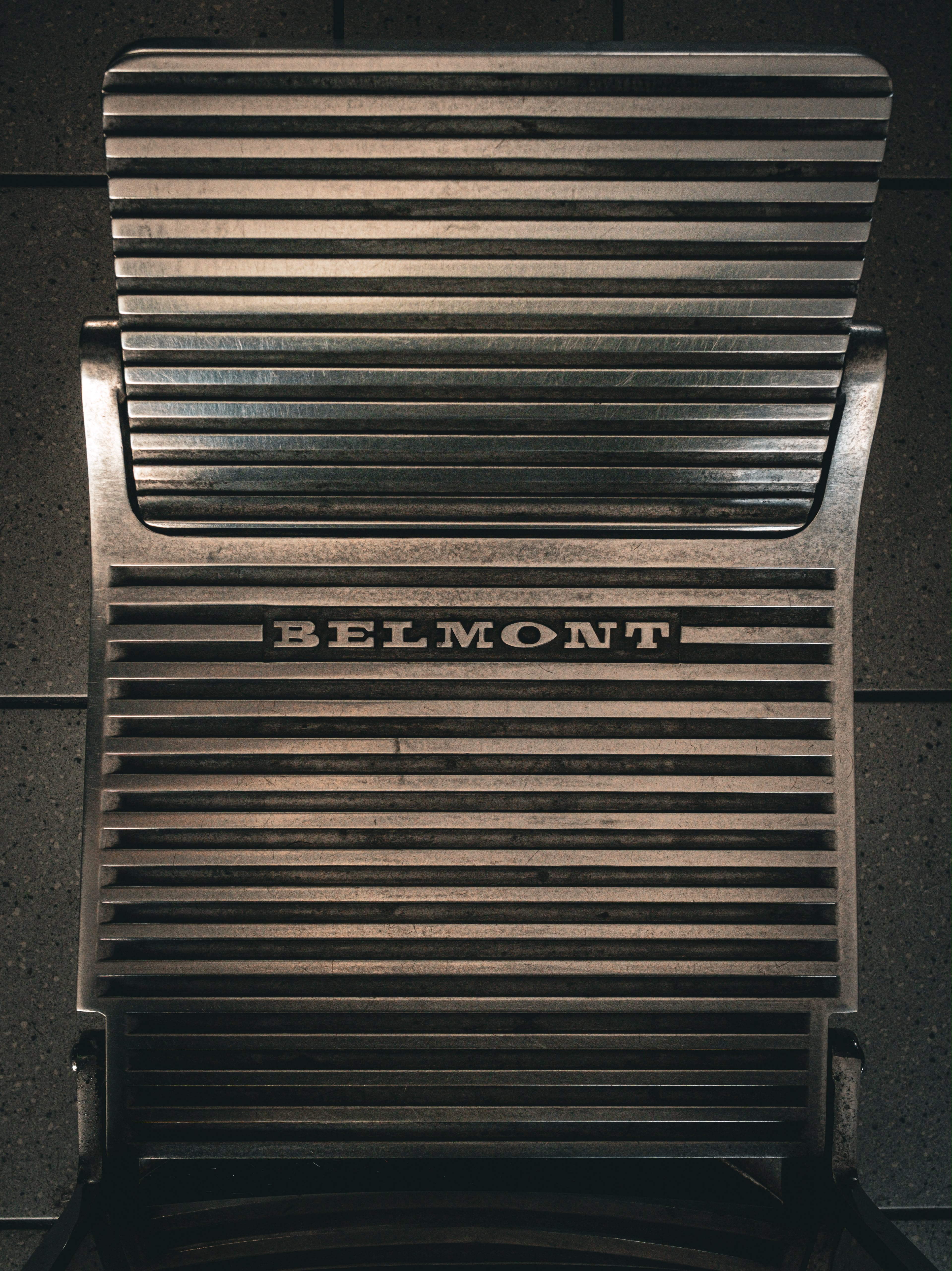 Historischer Belmont Barbershop-Stuhl Detailaufnahme